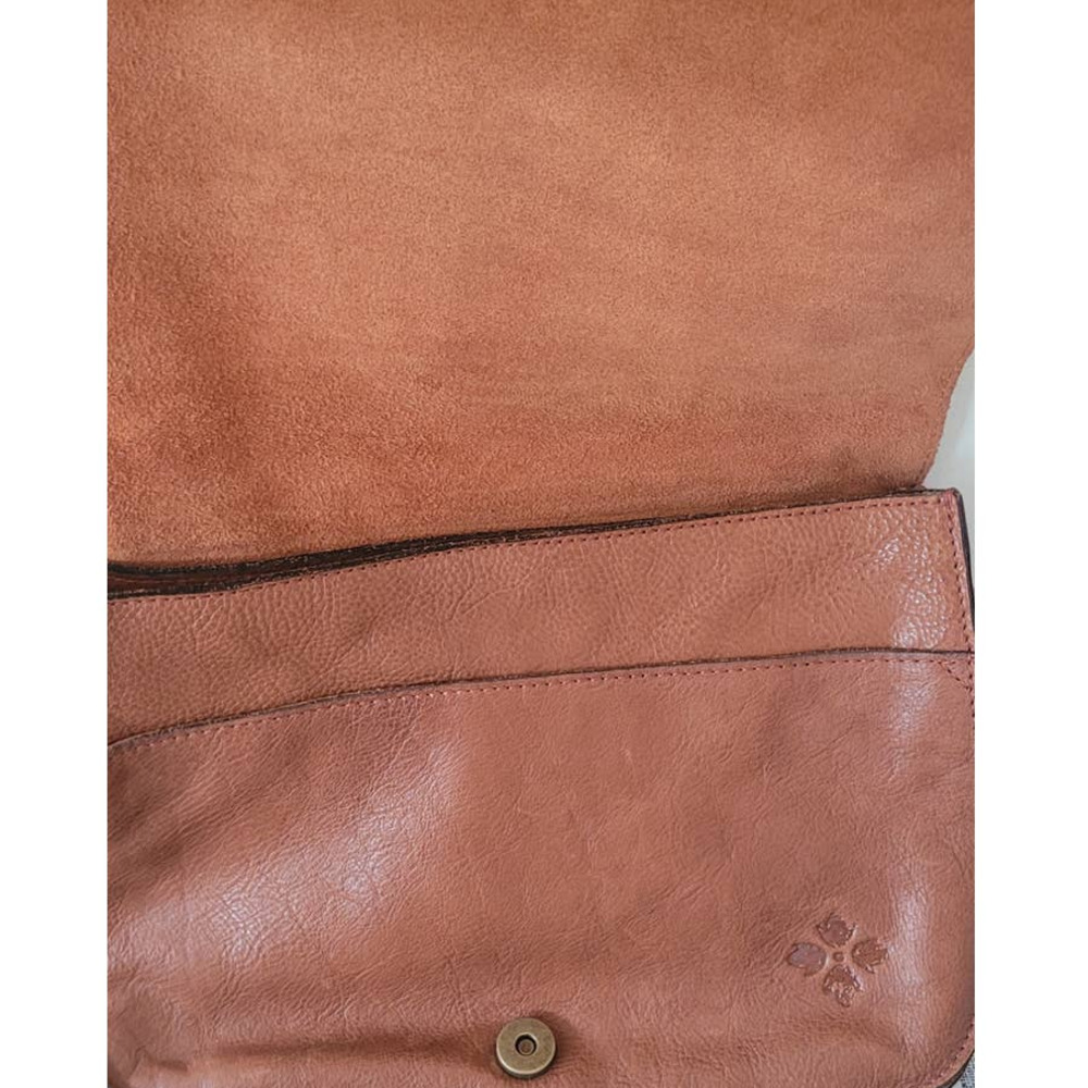 Patricia Nash Postiano Square Heritage Tan Leather Shoulder Bag - Picture 3 of 8